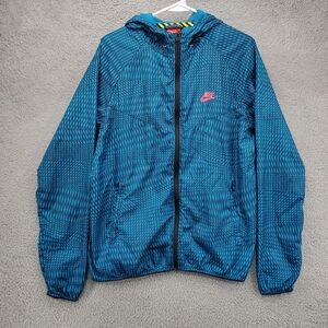 Nike RU Fly Windrunner Jacket Mens Size Medium 644127-413 Blue